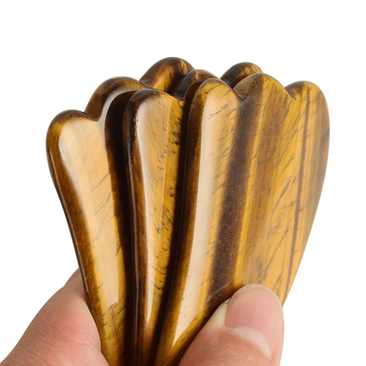 Wholesale Natural Tumbled Rose Quartz Welded Gua Sha Spoon Gua Sha Jade Comb