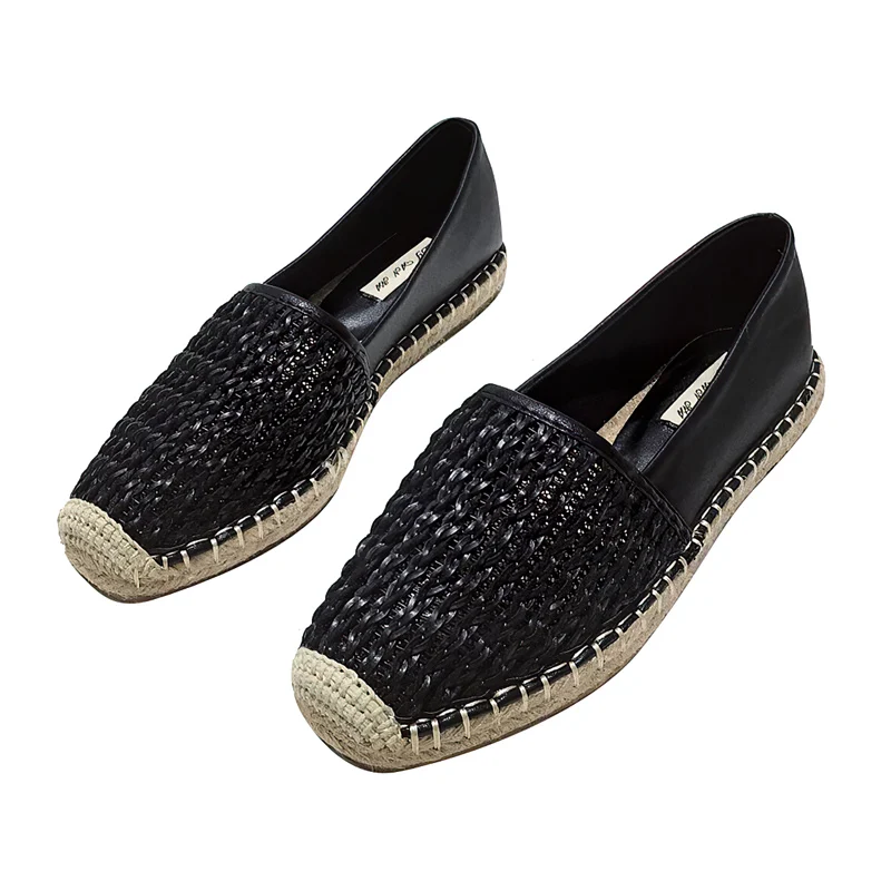 Woven Linen Bow Comfortable Rubber Ladies Platform Chunky Summer Wedge Woman Sandals