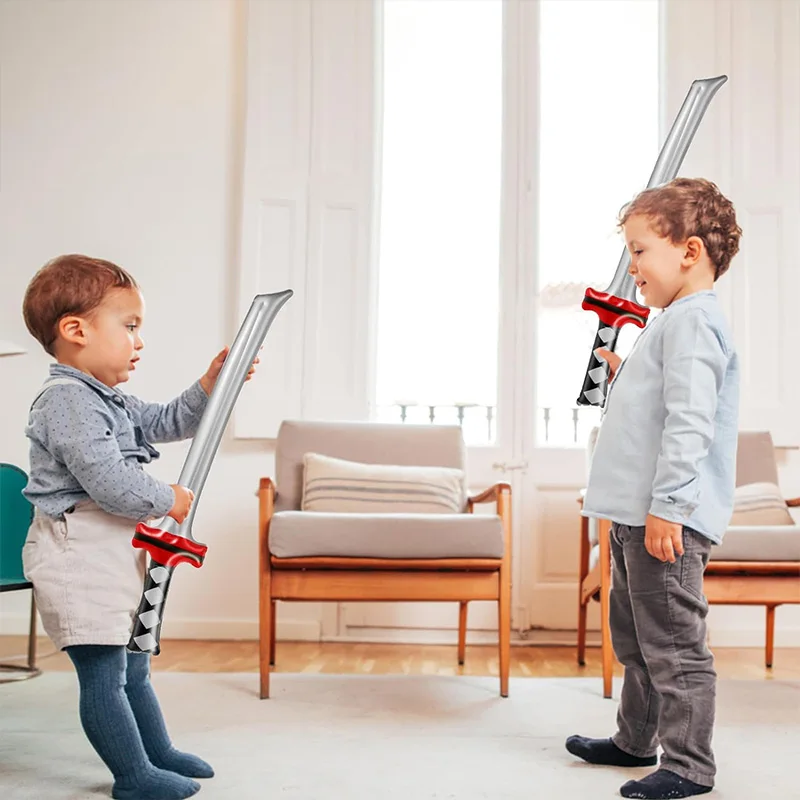 Blow Up Children Cosplay Outdoor Fun Game Props PVC Toy Sword Inflatable Sword Battle Party Favor Kids Play Pirate Toy Swords