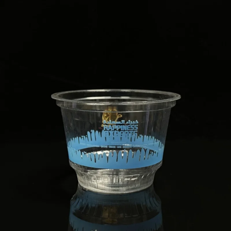 Fruit/ice Cream/cupcake/iced Cold Drinks Pet Clear Glass Tea Cups With Lid Eco Friendly Cups Disposable With Logo