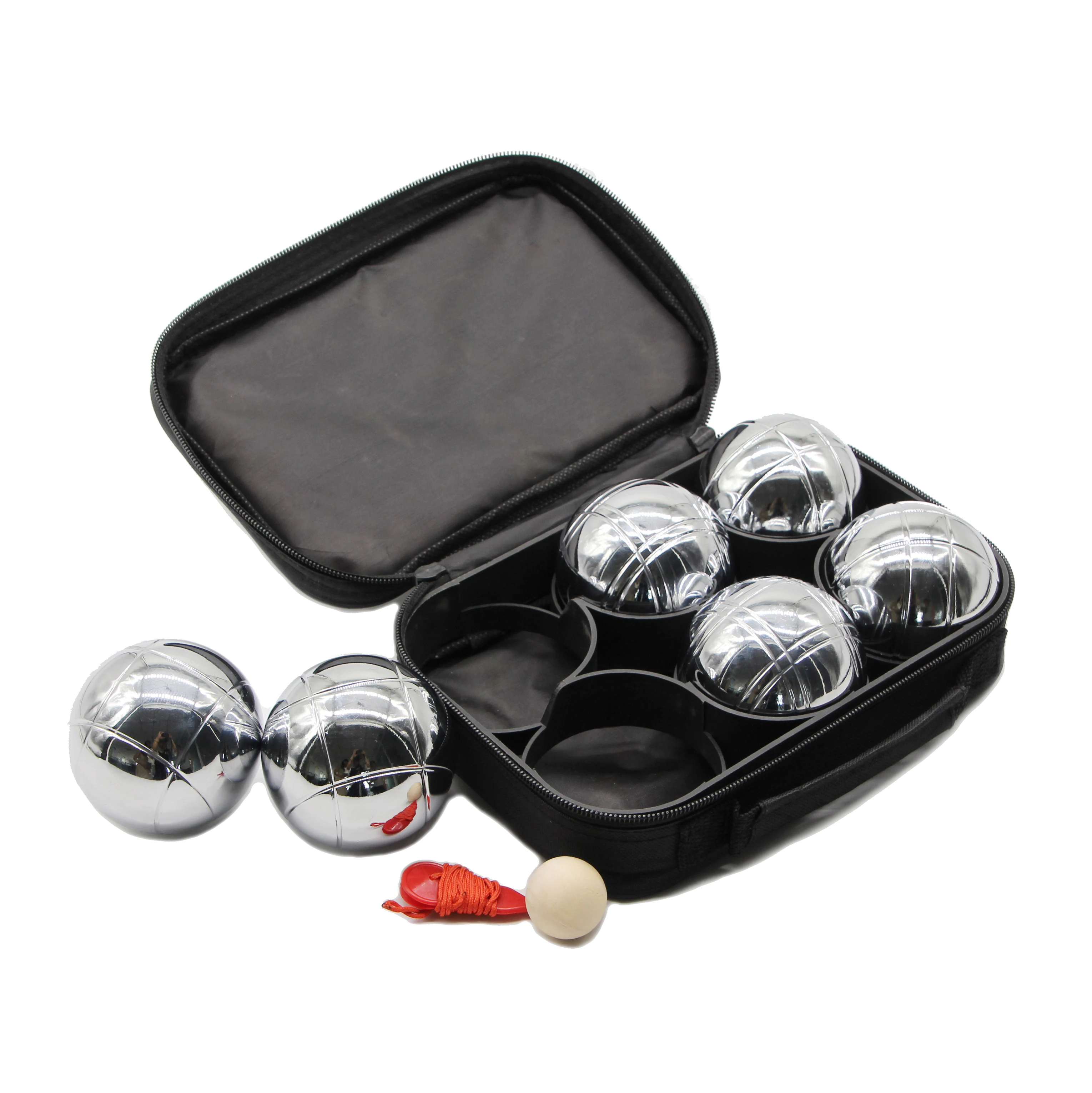 
promotional gift 6 balls 73mm petanque boules set 
