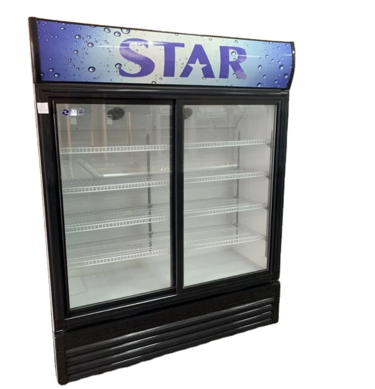 Commercial Display Showcase Glass Door Chest Deep Freezer Blast Chiller Fan Cooling Chiller Refrigerator