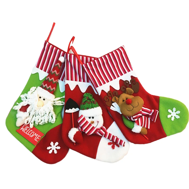 
Short Gift Christmas Snowflake Socks, Kids Christmas Eve Santa Claus Socks 