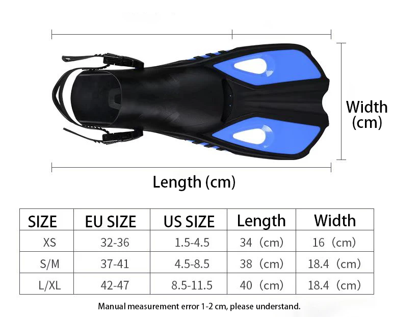 Professional Scuba Diving Fins for Adults GD Training Swimming Flippers Made of TPR