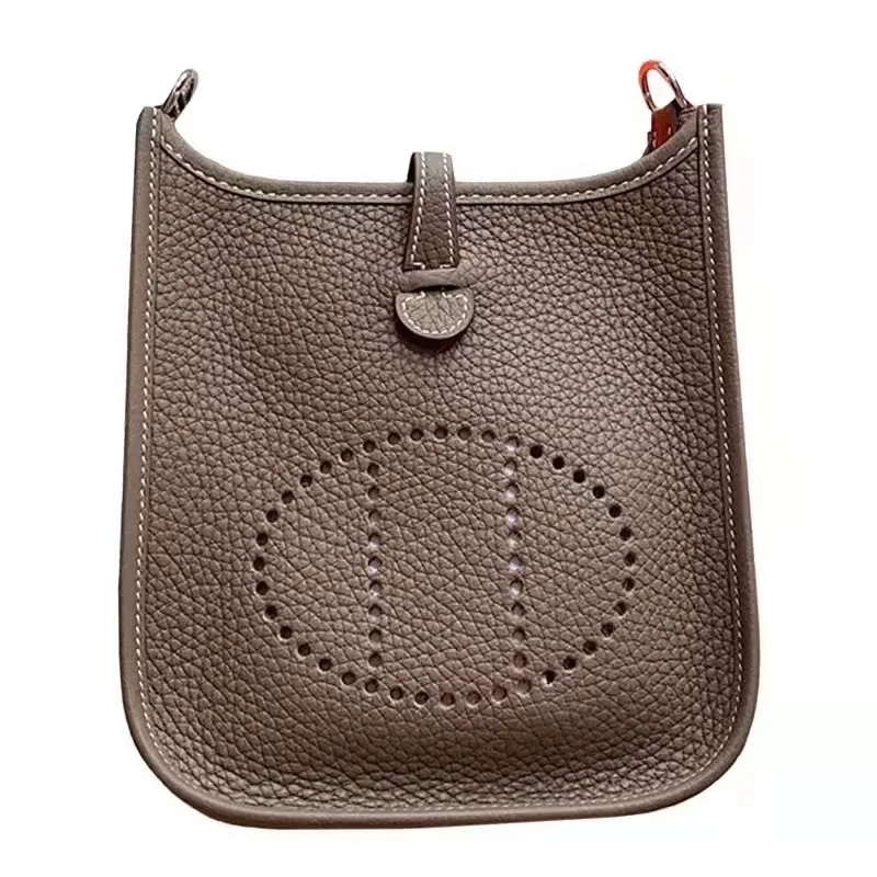 Mirror Quality Mini Messenger Bag Famous Designer Brand Cowhide Nappa Lychee Evelynn Pattern Hollow Bucket Single-Shoulder Bag