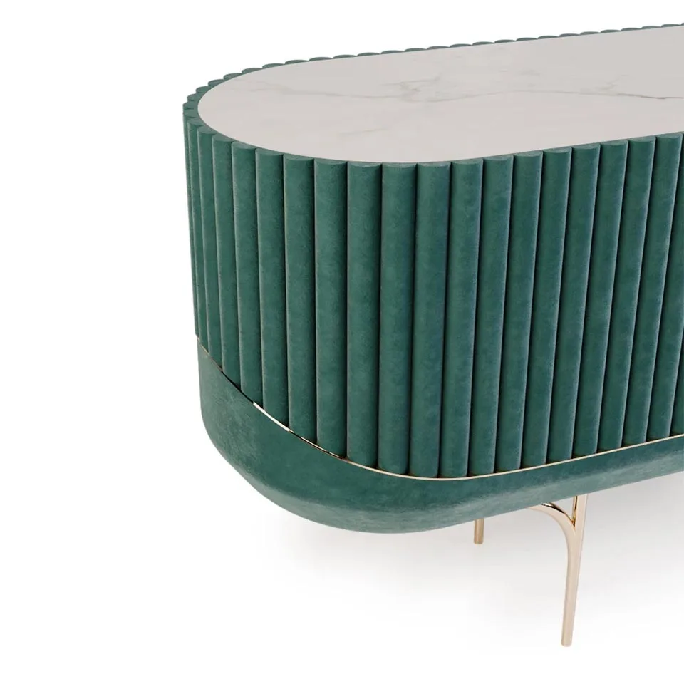 Luxury Locker Cabinet White Marble Top Dom Sebastian Sideboard By Alma De Luce Corridor Decor Sideboards Counter Console Table