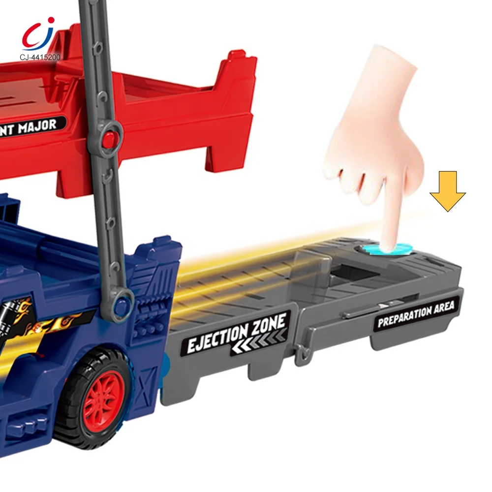 Chengji container toy metal truck toy hot sale scale three layer folding sliding catapult alloy cars pick up truck toy