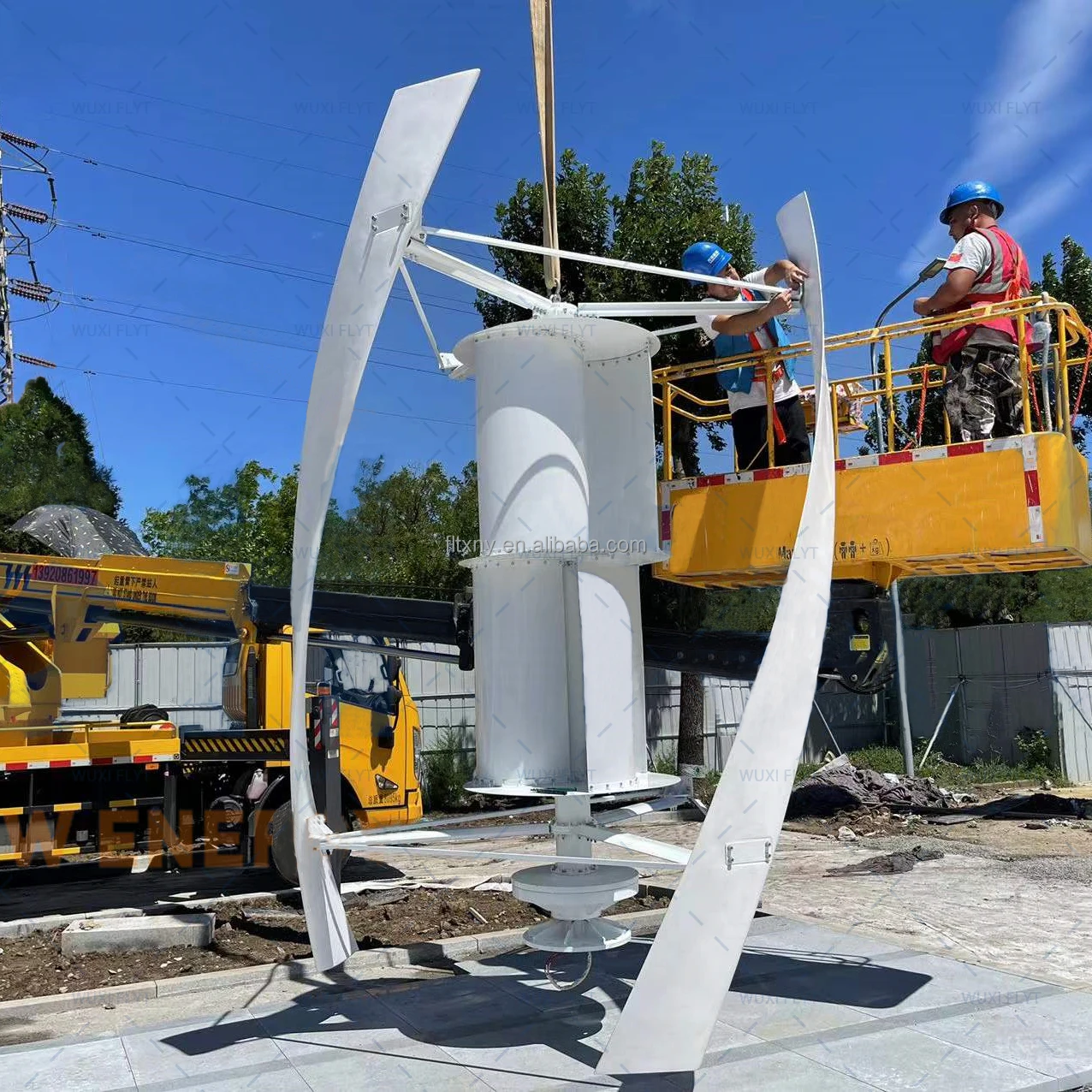 FLYT POWER 5kw wind turbine generator price low rpm home use vertical wind turbines free noise for sale 5kw wind turbine