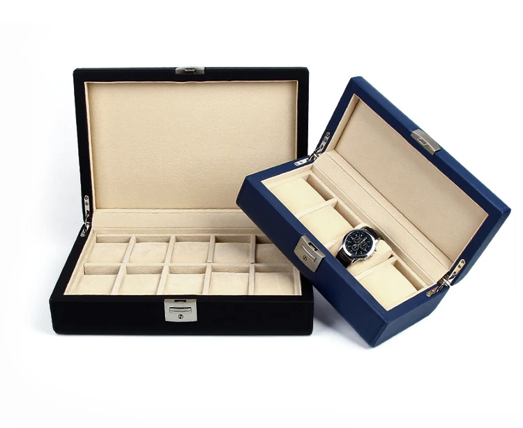 Luxury Watch Storage Boxes Round Corner Leather Watch Display Box With Pillow Fashion Gift Boxes