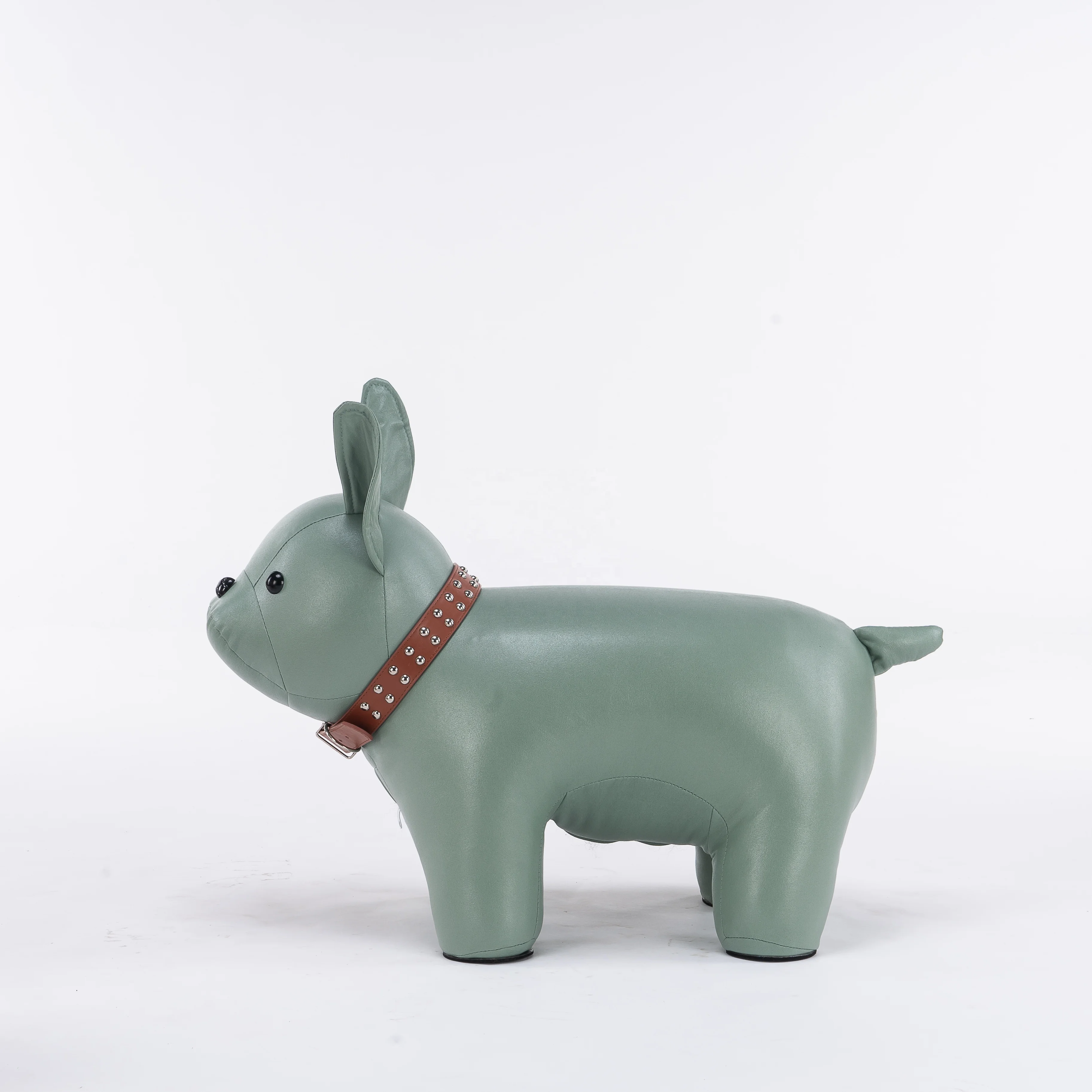 lovely kid hero dog animal wooden stool