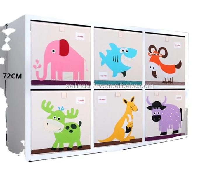2019 новый современный простой мультяшный нетканый детский шкаф для хранения