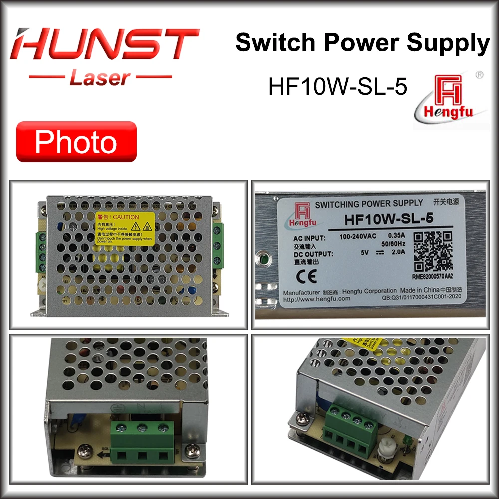 Hunst Hengfu HF10W-SL-5 Switch Power Supply 5V2.0A Switching Power Supply For BJJCZ Control Card Co2 Fiber Laser Marking Machine