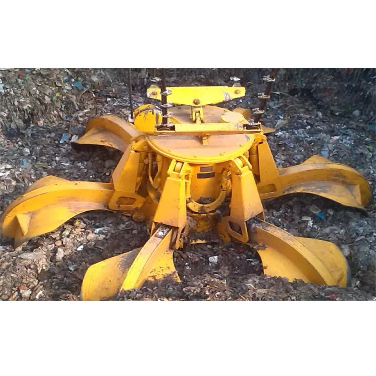 MHPG-3 electro hydraulic solid waste hazardous waste grab multi flap orange peel grab grapple