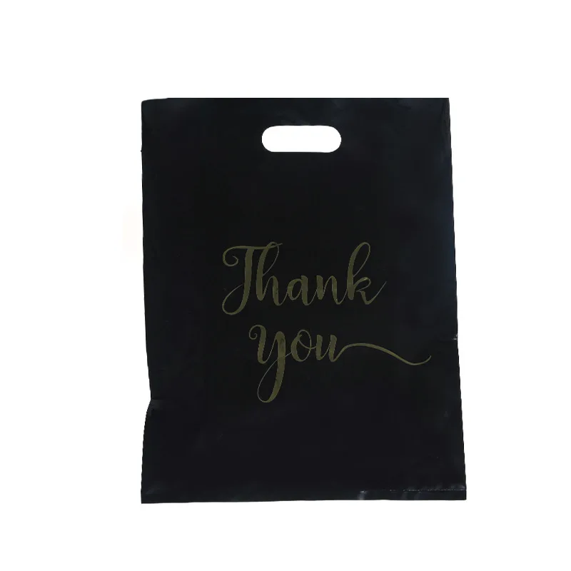Customized Logo Shop Boutique Gifts Die Cut Handle Bag Reusable  Carry Bag biodegradable PE Plastic Shopping Bag