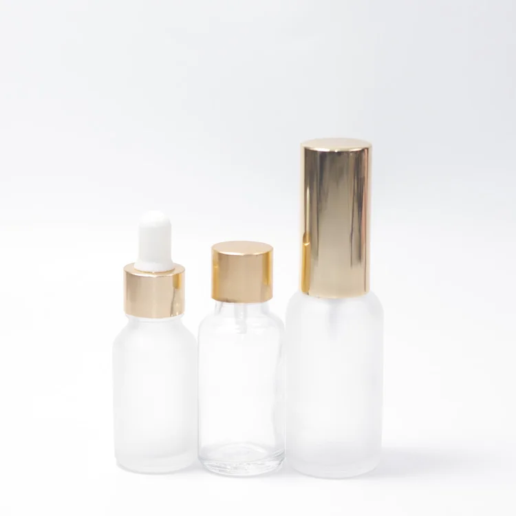 Frosted Clear Amber Green Blue 5ml 10ml 15ml 20ml 30ml 50ml 100ml Cosmetic Glass Dropper Bottles And Dropper Jars