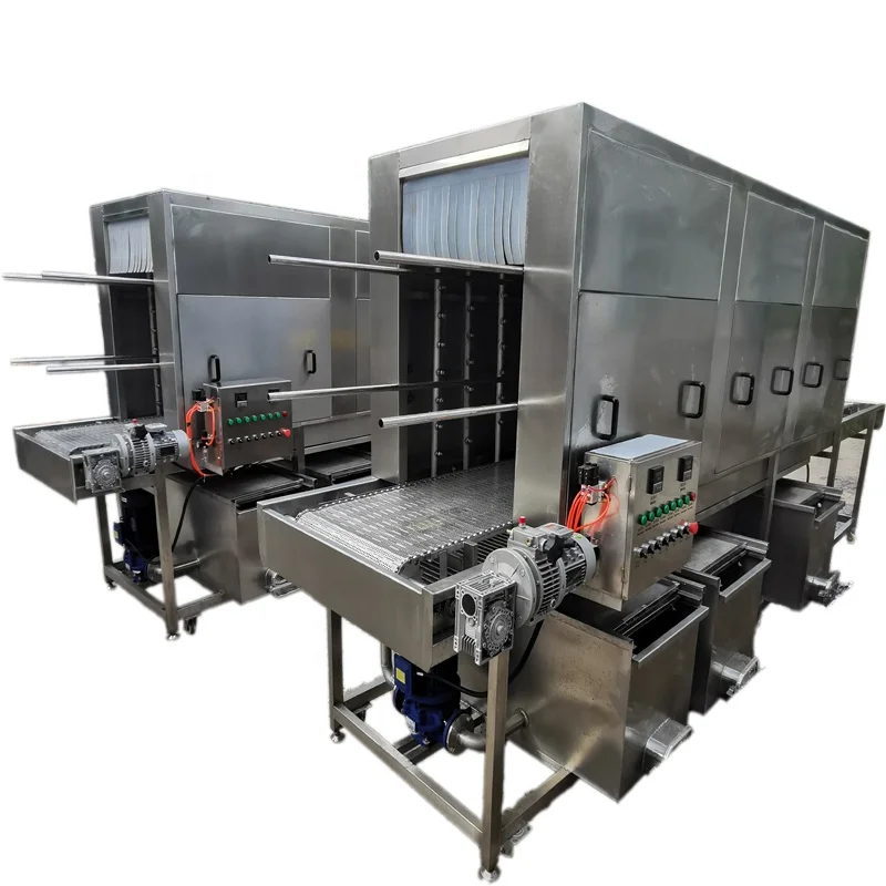 Automatic Industrial electric and steam washing plastic pallet tray vegetable basket crate washing machine washer for sale price