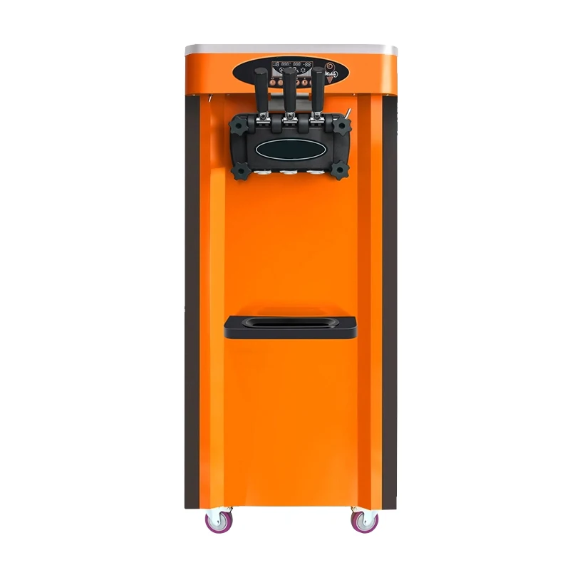 Ice cube maker 3 flavor soft ice cream machine rainbow yogurt commercial soft ice cream machine