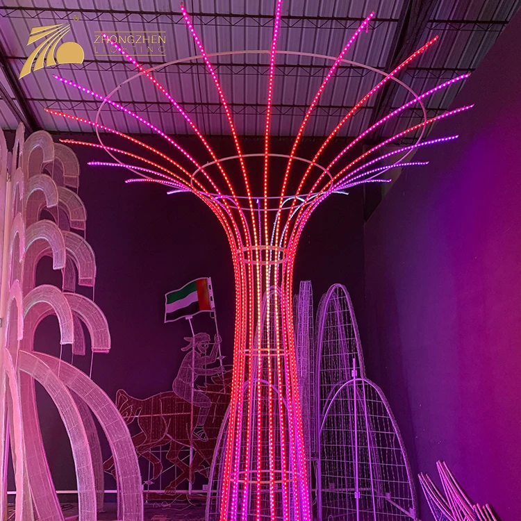 High Quality Custom Made Giant 3D Motif Decoration Project LED Christmas Lighting