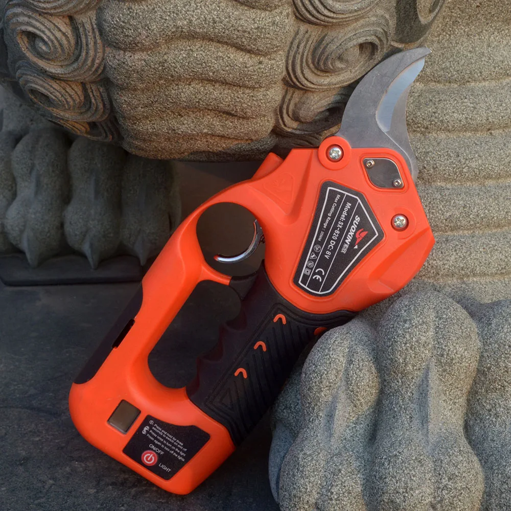 820 Electric Pruning Shears with Brushless Motor, Professional 20mm Electric Scissors Cutting Branches with rechargeable Battery