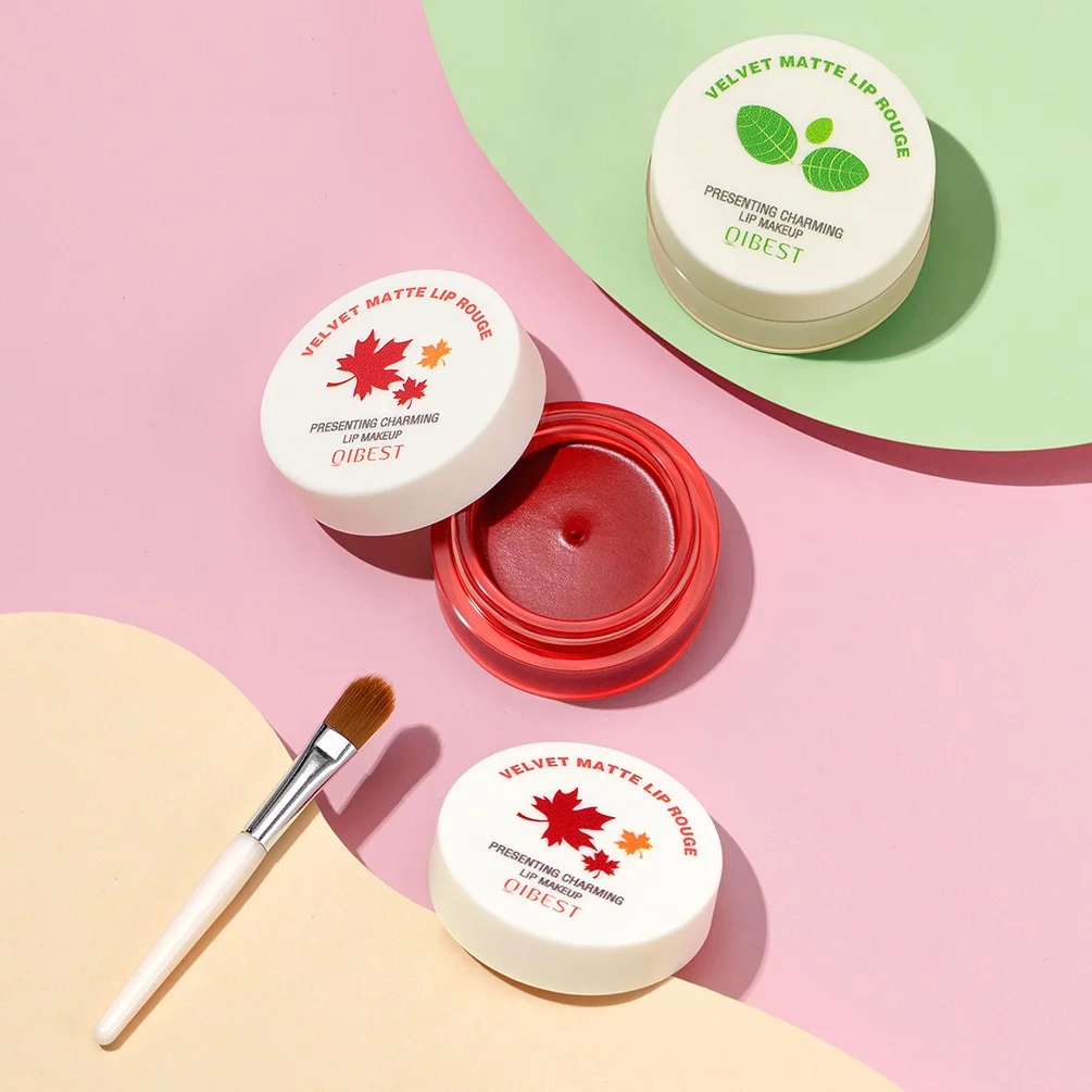 Women Lip Glaze Mud Velvet Matte Lip Rouge Waterproof Lip Gloss Long Lasting Nude Lipstick Cream