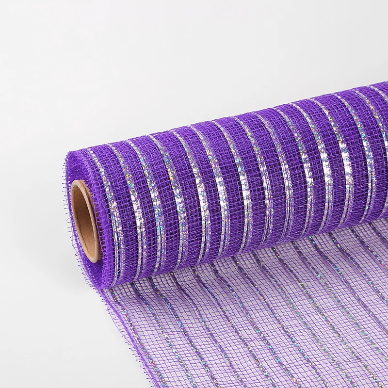 New Arrival Design Plastic Material Colorful Party Flower Deco Mesh 10 inch deco mesh