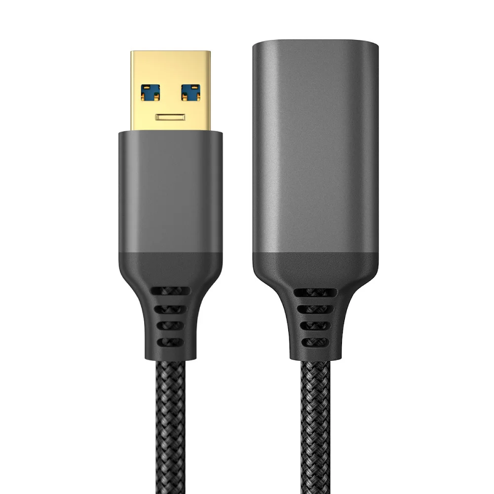 Durable Nylon Braided Fast Data Transfer 5Gbps Gold Plated USB 3.0 Extension Cable USB A Male to Female Extension Cable