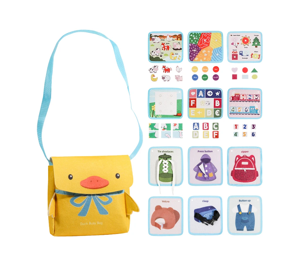 Preschool Kids Busy Bag Montessori Toys Board Felt Quiet Book for Toddlers Child 1 2 3 4 Years Toy