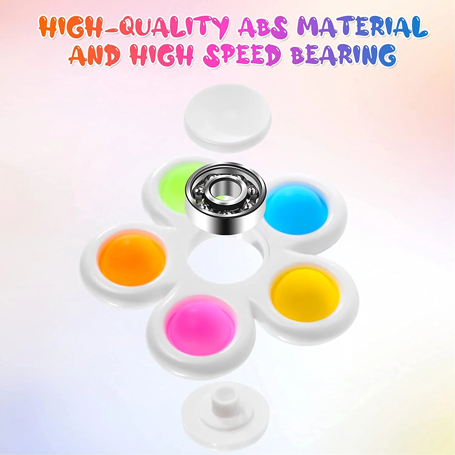 2024 Christmas Gift Fidget Popper Spinners Sensory Toy Bubble Fidget Finger Spinner Toy Push Pop Bubble Fidget Spinner