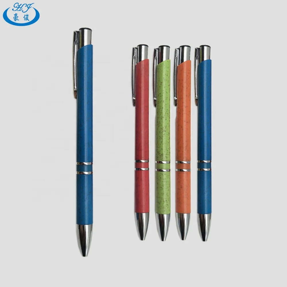 New Age Click Function Eco-Friendly Wheat Straw Advertising Pen