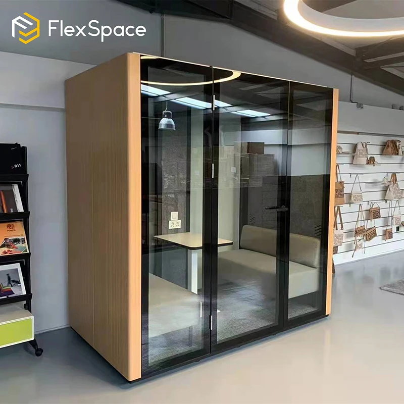 Flexspace 2024 new Indor Movable Meeting Soundproof Booth Office Acoustic Pod Phone Booth Working for sale
