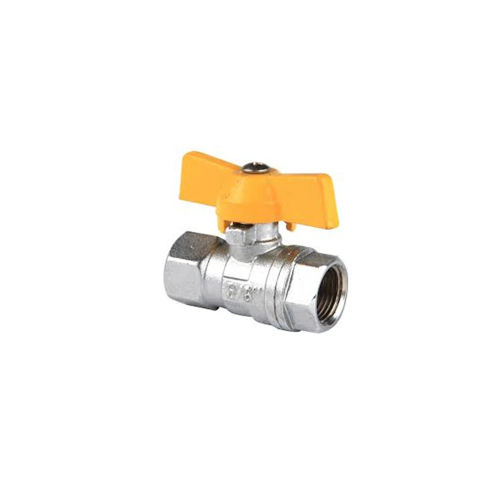 Wholesale forged brass butterfly handle female ball valves for gas and water