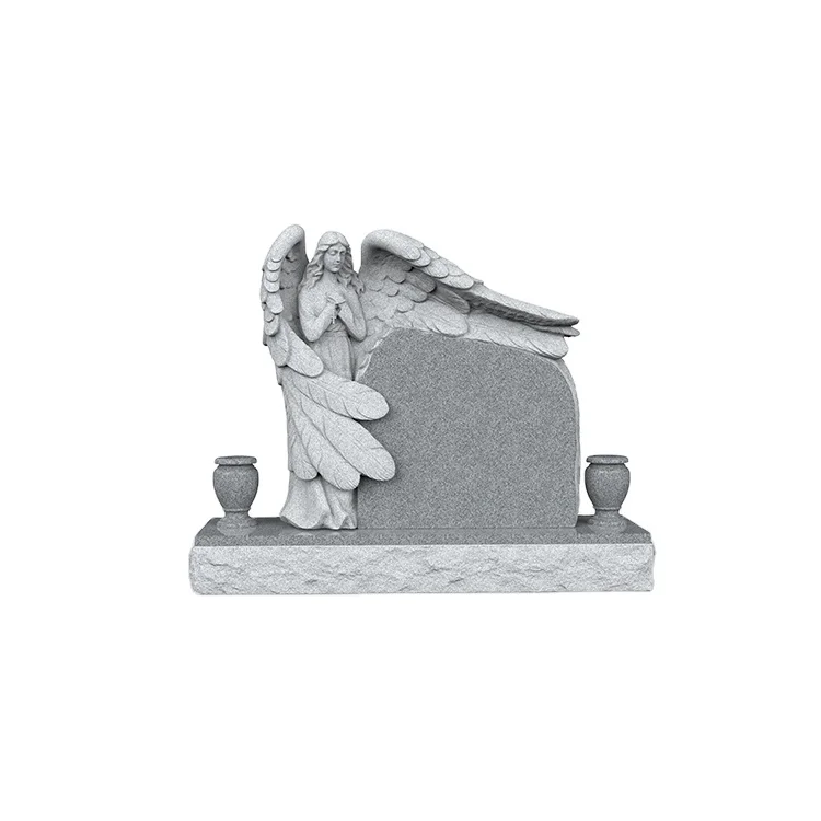 Custom Sitting Angel Carved Children Granite Tombstones Slab And Monuments