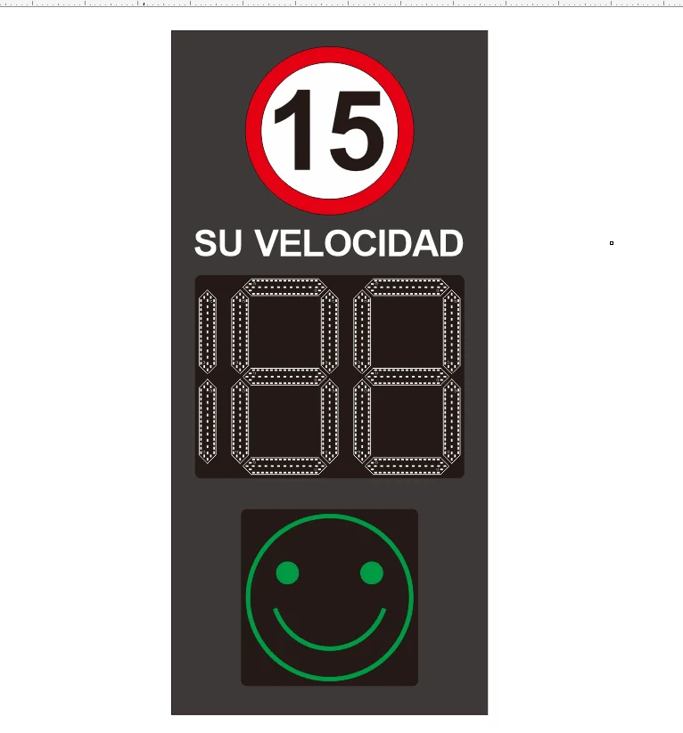 Solar Power Sign Peed Warning Radar Detective Narrow Wave Speed Display Traffic Flashing Doppler Sensor