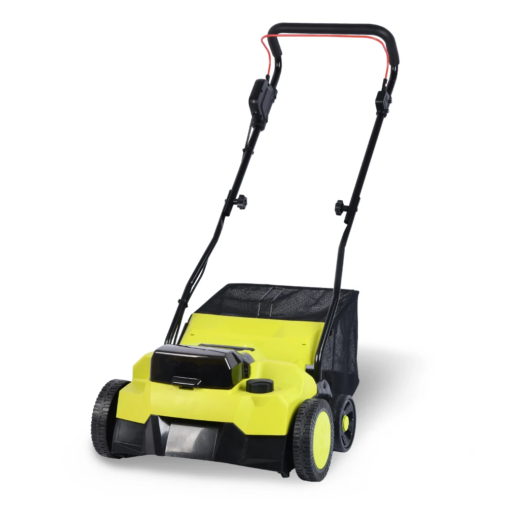Vertak 2x20V brushless motor large scarifier and rake 36cm cutting width garden 2 in 1 cordless lawn rake scarifier