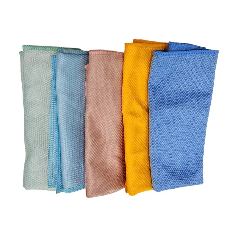 Super Water Absorbent Custom Logo Easy Clean Microfiber Fish Scale Kitchen Use Tea Towel Set