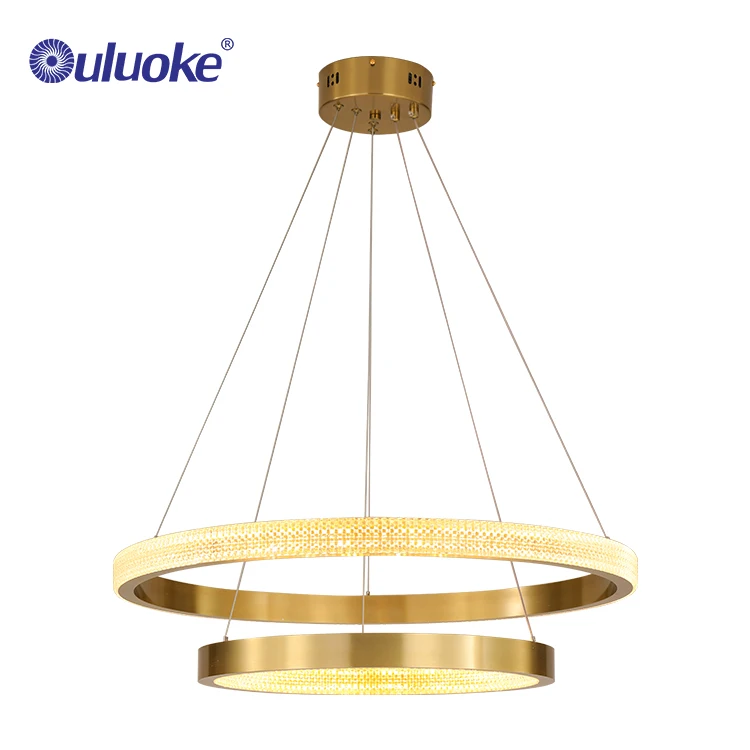 Creative circle ring chandelier lamp LED aluminum pendant light for restaurant bedroom (62410478806)