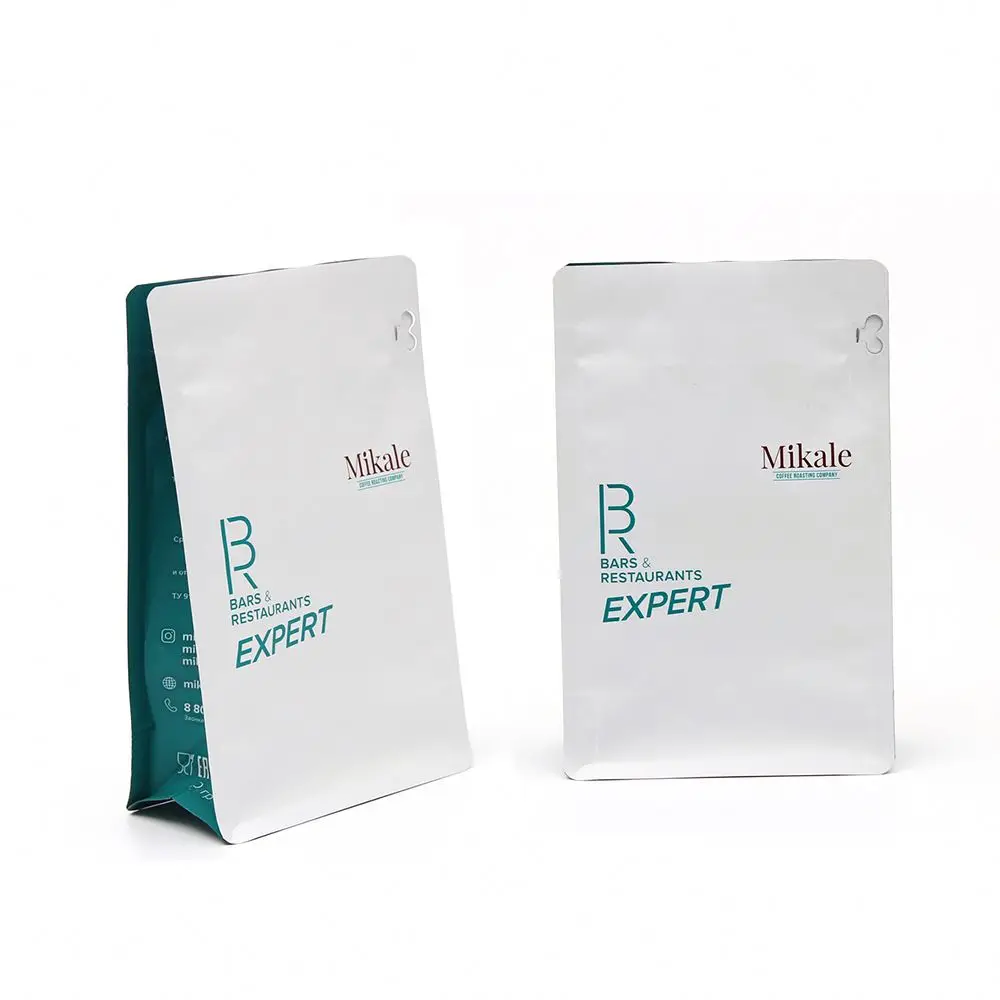 
 Custom Printed Grade Alibaba Degassing Square Roasted Coffee Pouch  