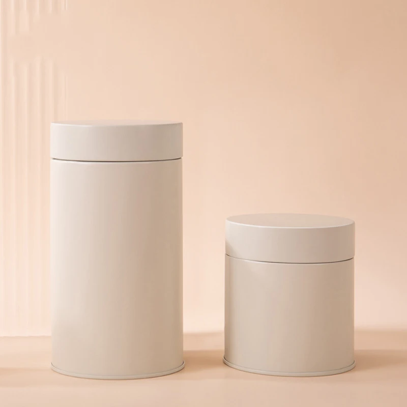 wholesale custom logo round tea cans food grade empty cans for tea caddy