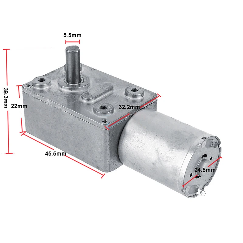 370 self locking high toque dc worm gear motor  6v 12V 12 Volt 24v 32mm worm Reduction Gearbox Motor for vending machines