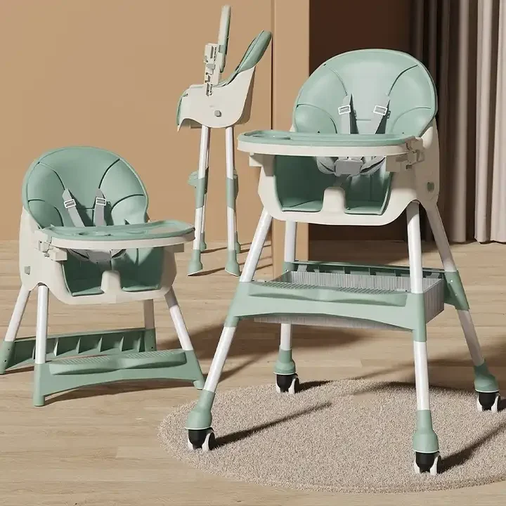 2024 Comfortable Baby High Chairs Feeding Highchair Kids Table Foldable Dining Chair For 0-3 Years Old