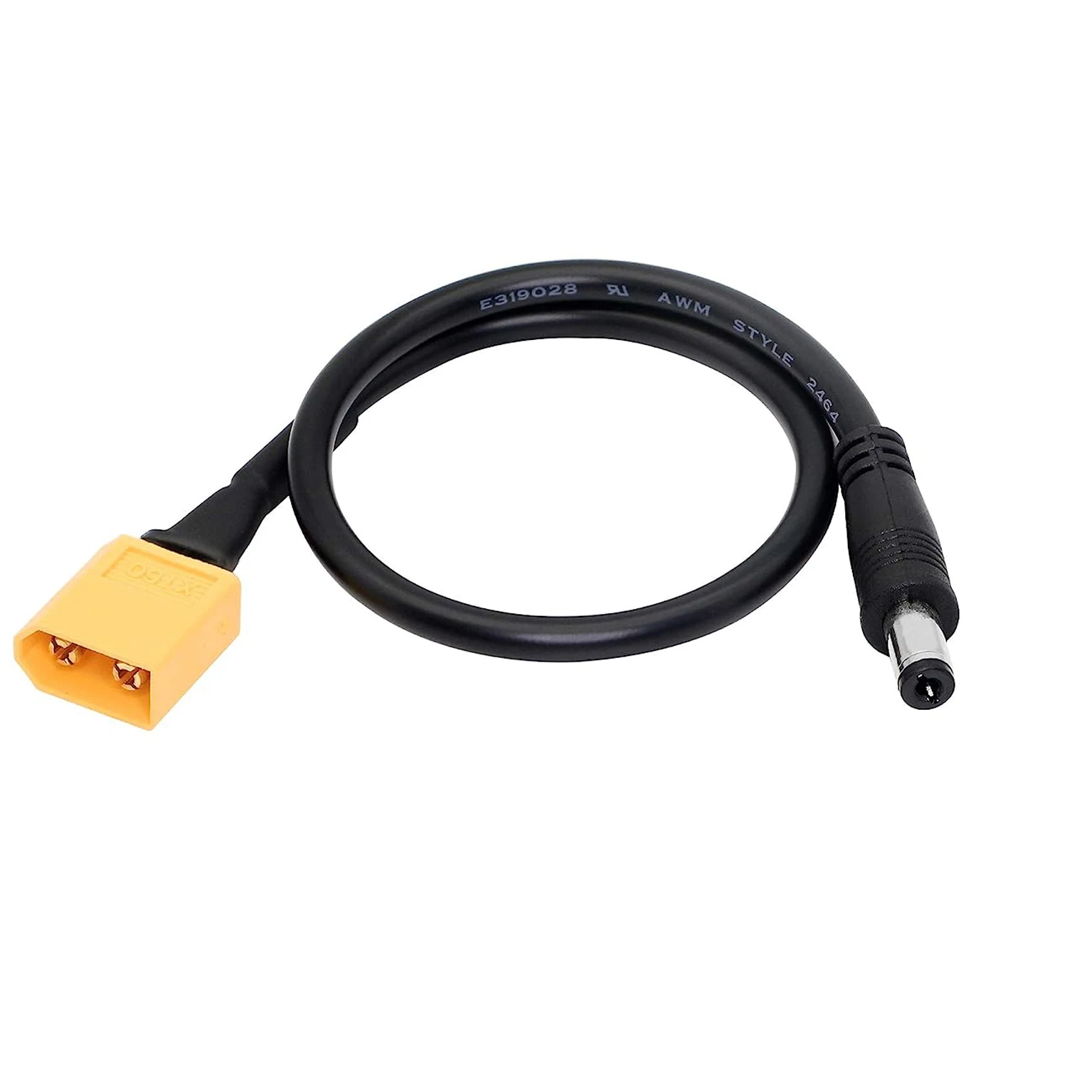 XT60 Adapter Cable XT60 Charging Cable XT60 Male Bullet Connector to Male DC 5.5mm X 2.5mm Power Cable