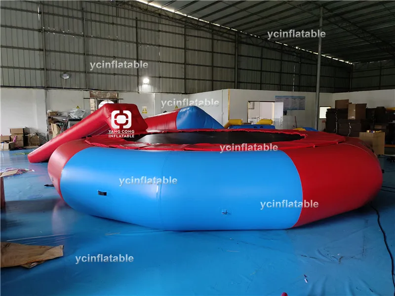 Water inflatable trampoline float