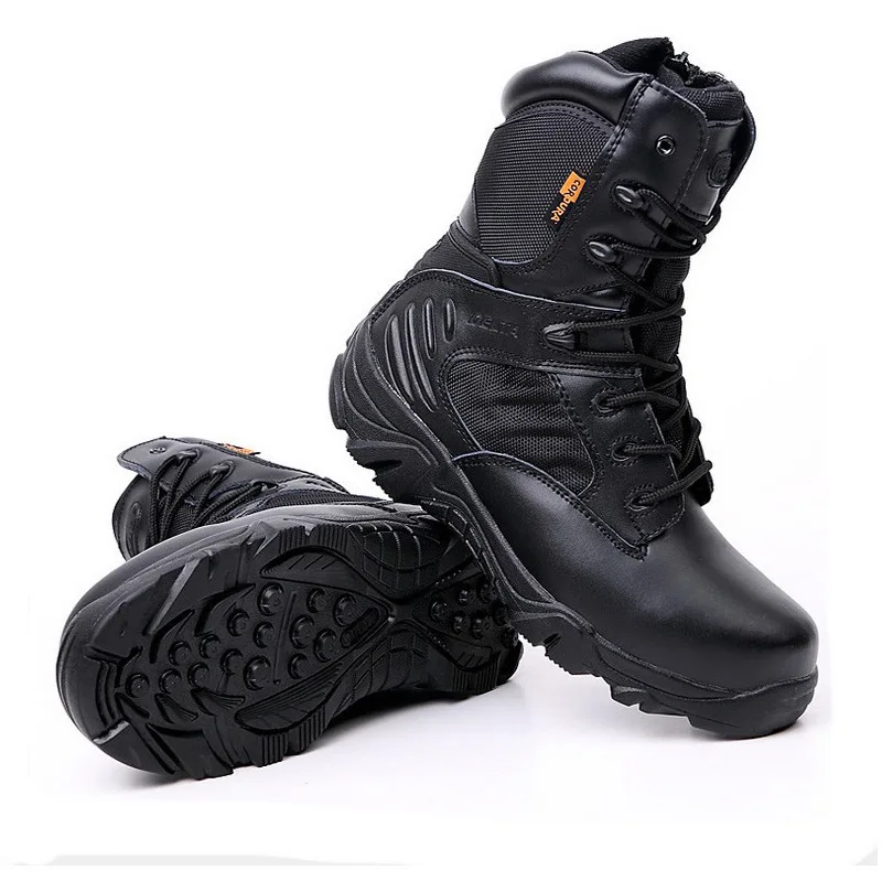 Factory OEM  Outdoor Climbing Sports Waterproof Hiking Shoes Leather Cordura Delta Tactical Boots for Men