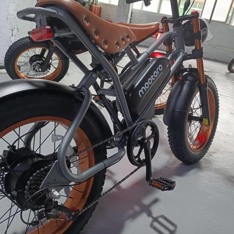 Retro Chopper 2000W 4000W Electric Bike 52V Ebike Fat Tire Electric Cafe Racer Bike