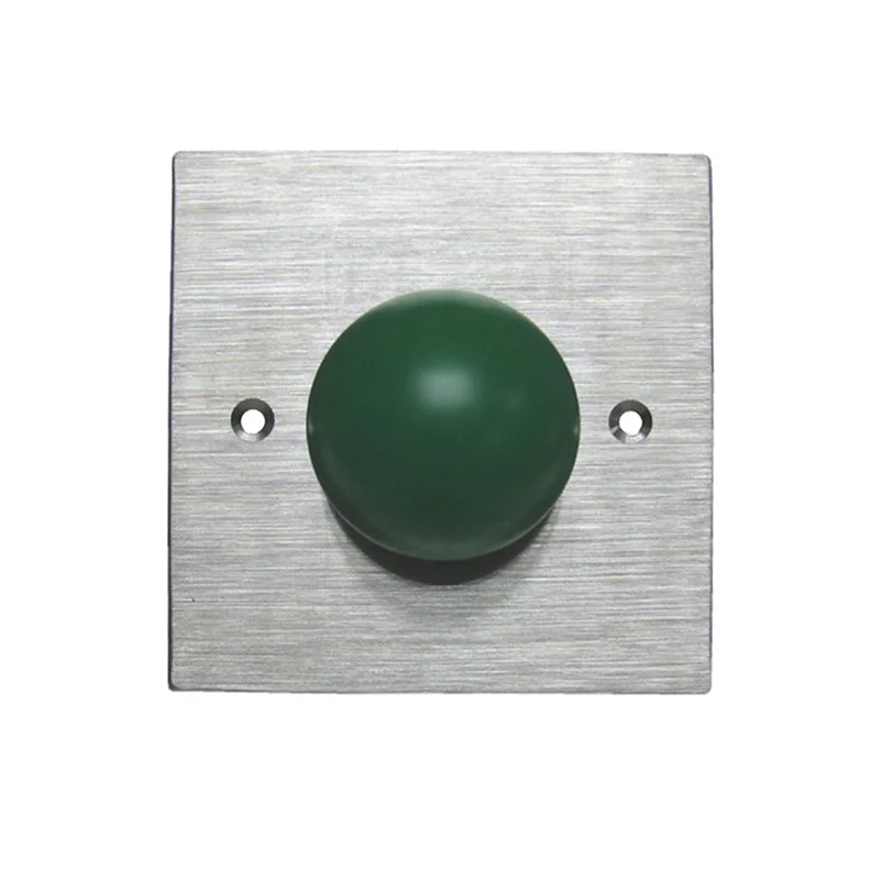 miTEC Heavy Duty Metal Green Mushroom Push Button Switch Stainless Steel Dome Type Exit Button