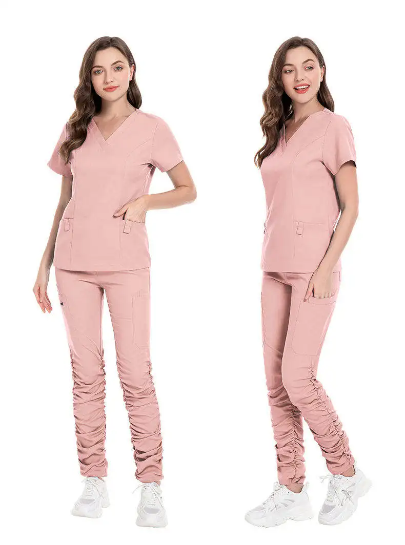 nurse uniforms for women new medical hospital coveral  Plus Size Printed Scrubs Top Medical Scrub Uniform Sets for Women