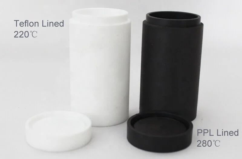 200ml Hydrothermal synthesis autoclave reactor with PTFE chamber , Stainless Steel PTFE Lined Hydrothermal Autoclave