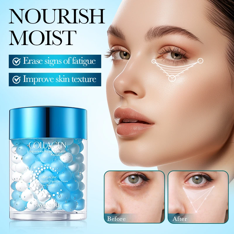 OEM Private Label FAYANKOU Collagen Anti Wrinkle Repair Moisturizing Double Effect Eye Cream Remove Dark Circles Eye Care