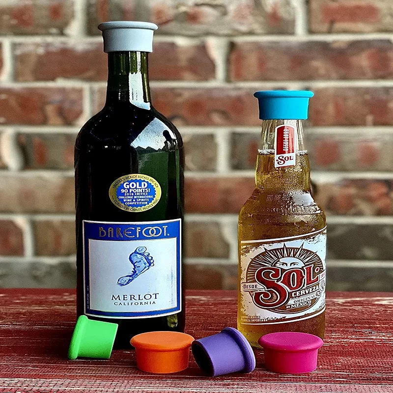 Hot Sale Beer Saver Replace a cork Airtight seal on Wine Bottles Lid Reusable Bottle Cover Silicone Wine Stopper