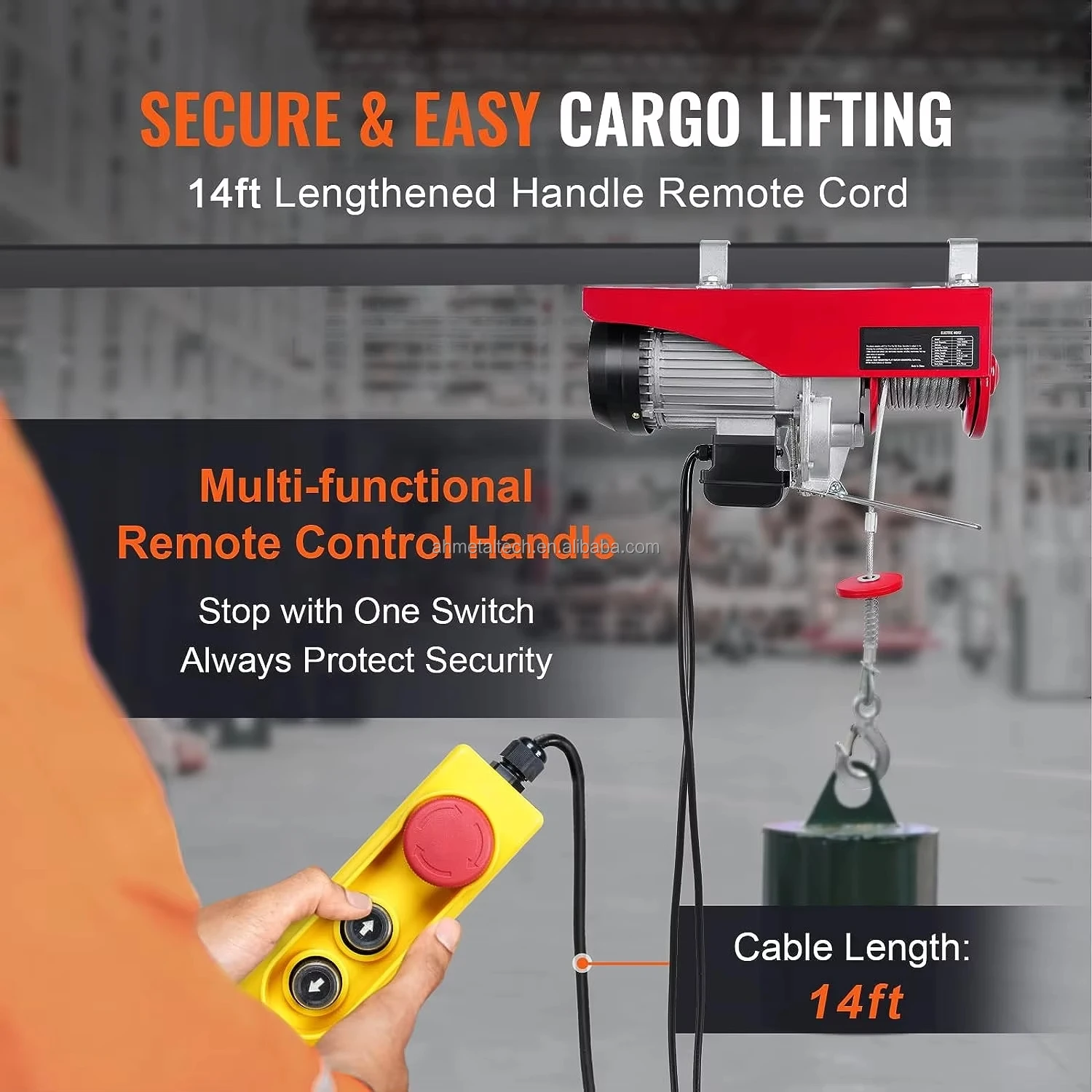 MT Factory Wholesale Single and Double Speed 1T 2T 3T 5T Electric Hoist with Lifting Hook Electric Chain Hoist for Jib Crane